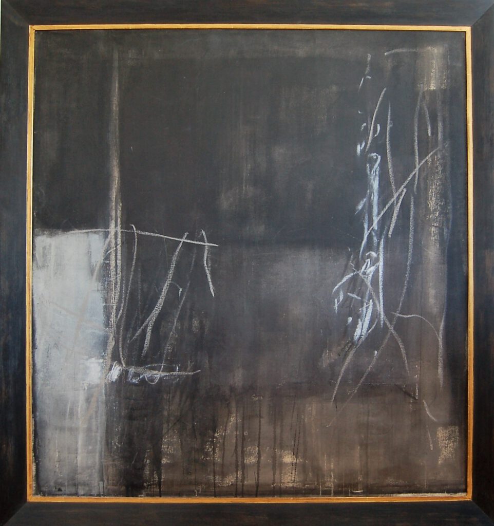 Miguel Buades, ohne Titel, 1994, Mischtechnik auf Leinwand auf Holz, 142 x 132 cm